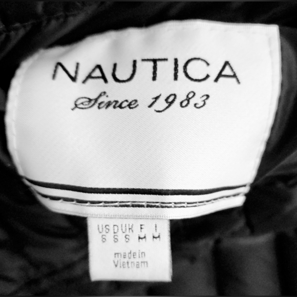 NAUTICA Reversible Puffer Vest Dark Navy & White Women's Small - Picture 8 of 10